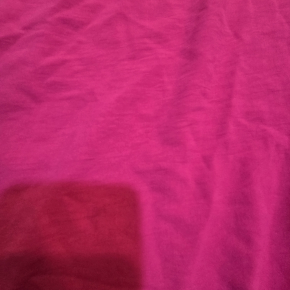 Monteau Vibrant Pink Midi Dress with cap flowy sleeves size Large cottegecore An - Picture 2 of 8